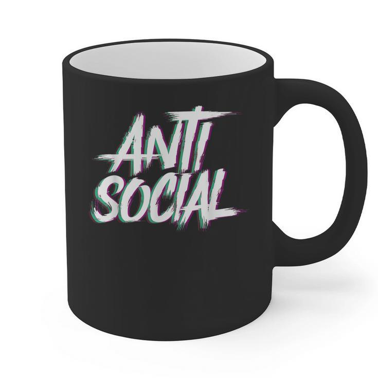 Anti Social Anti Social Club Introvert People Haters Graphic Print Coffee Mug