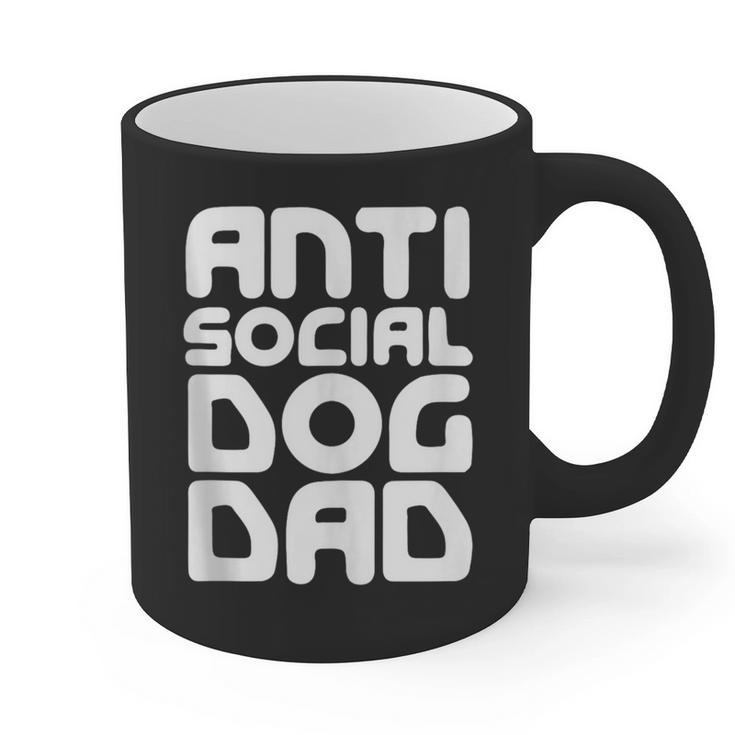Anti-Social Dog Dad Quote For Anti Social Introvert Persons Graphic Print Coffee Mug