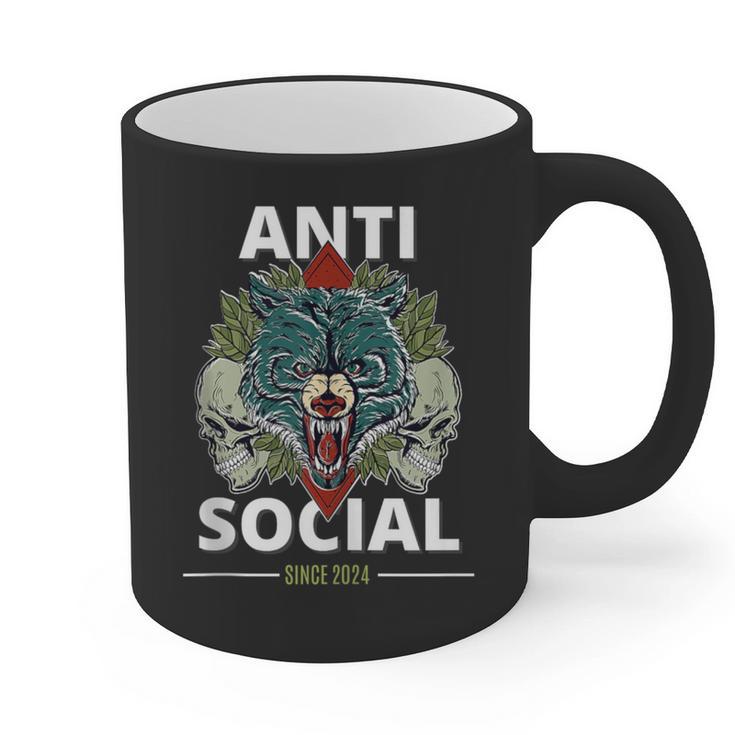 Antisocial Introvert I Like Being Alone Graphic Print Coffee Mug