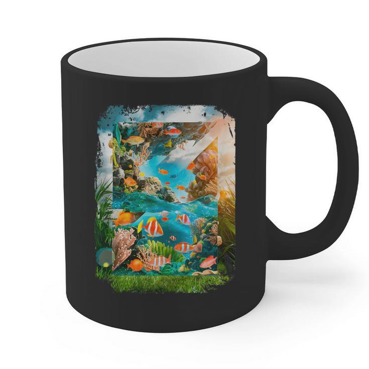Aqua In The Skies Frutiger Aero Graphic Print Coffee Mug