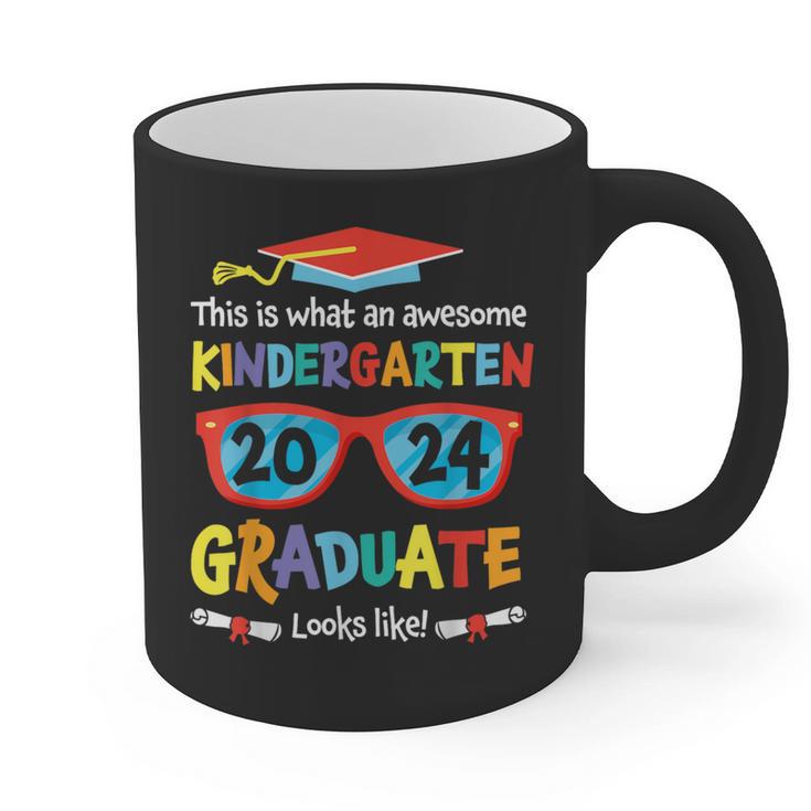 Awesome Kindergarten Graduate Looks Like 2024 Graduation Graphic Print Coffee Mug