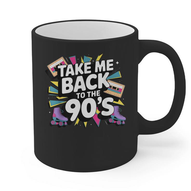 Take Me Back To The 90s Retro Nostalgia Graphic Print Coffee Mug