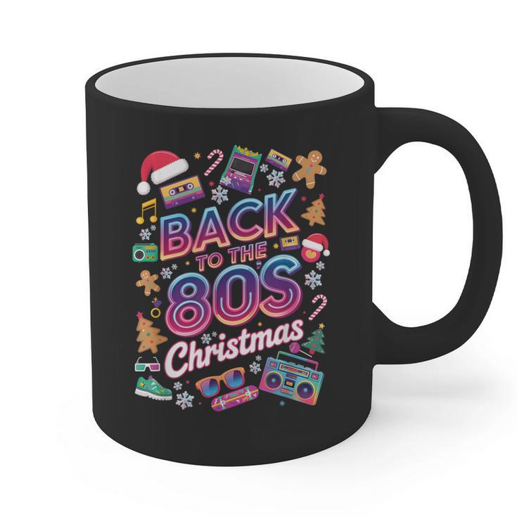 Back To-The 80 s Christmas Retro Cassette Boombox Nostalgia Graphic Print Coffee Mug