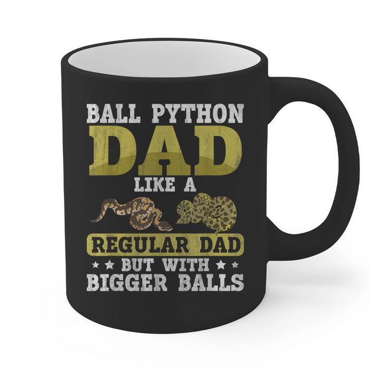 Ball Python Dad With Bigger Balls Snake Ball Python Graphic Print Coffee Mug