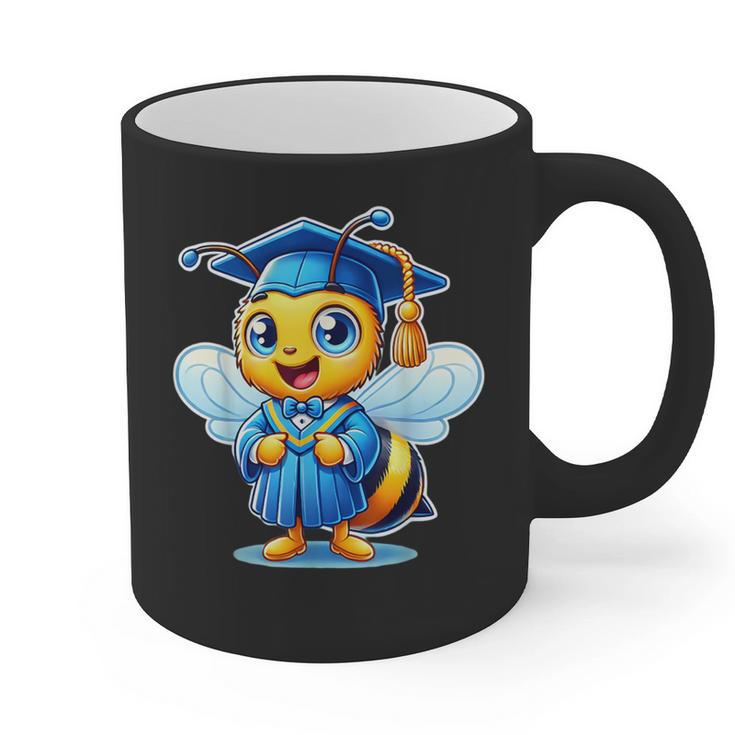 Bee Graduation Cute Kindergarten Elementary High School Graphic Print Coffee Mug