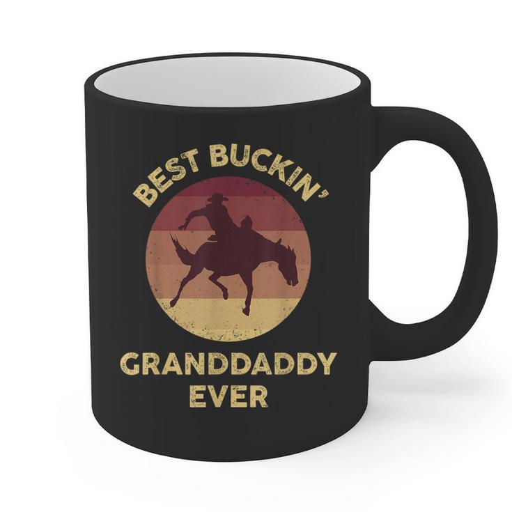 Best Buckin' Granddaddy Western Rodeo Cowboy Bucking Horse Graphic Print Coffee Mug