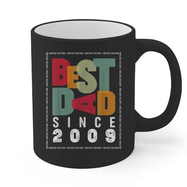Best Dad Since 2009 Fathers Day Retro Vintage Graphic Print Coffee Mug