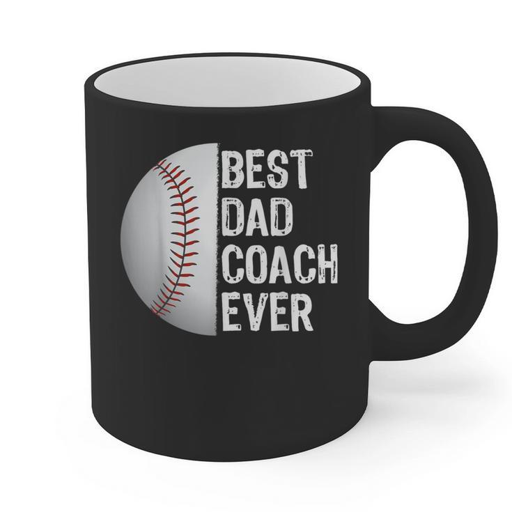 Best Dad Coach Ever Baseball For Sport Lovers Graphic Print Coffee Mug