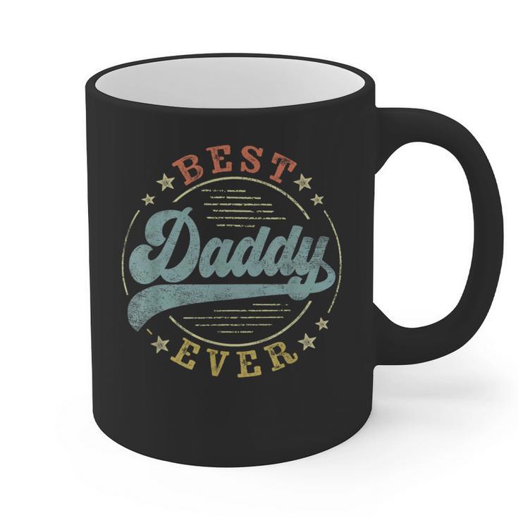 Best Daddy Ever Father's Day Daddy Vintage Emblem Graphic Print Coffee Mug