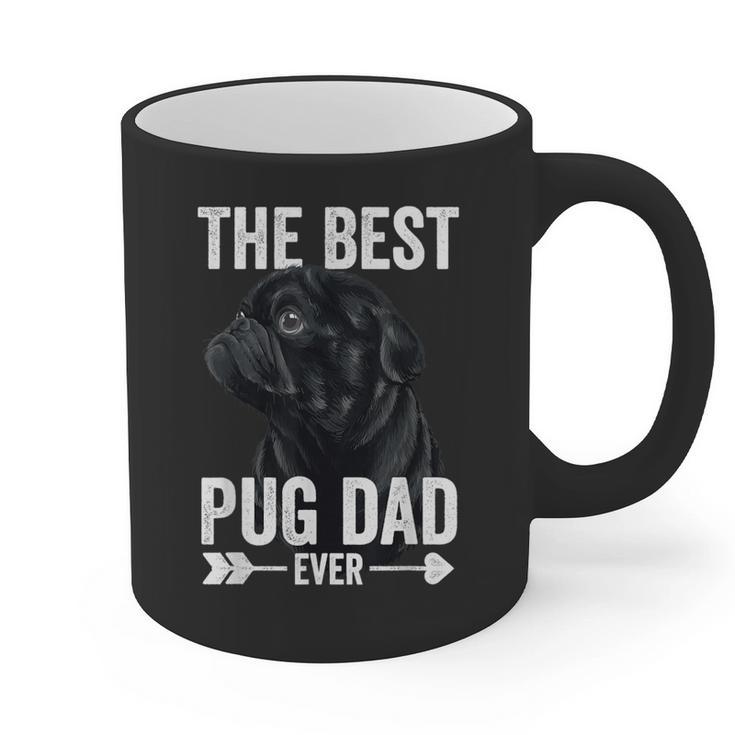 Best Pug Dad Ever Fathers Day Cute Daddy Dad Pug Graphic Print Coffee Mug