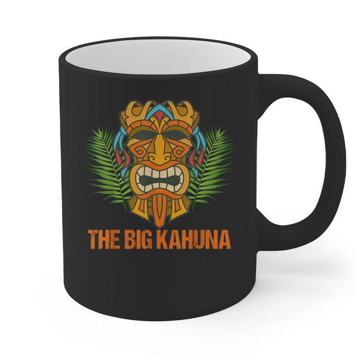 The Big Kahuna Hawaiian Tiki Dad Boss T-Shirt Graphic Print Coffee Mug