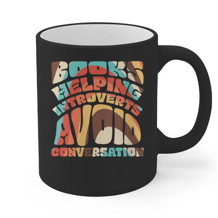 Books Helping Introverts Avoid Conversation Graphic Print Coffee Mug