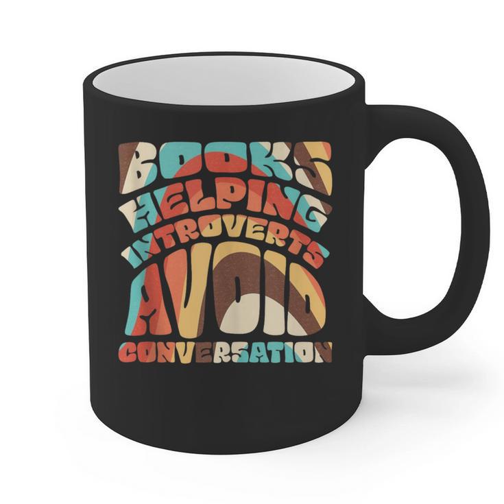 Books Helping Introverts Avoid Conversation Graphic Print Coffee Mug