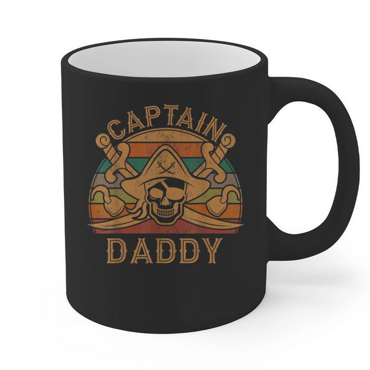 Captain Daddy Pirate Jolly Roger Flag Dad Halloween Graphic Print Coffee Mug