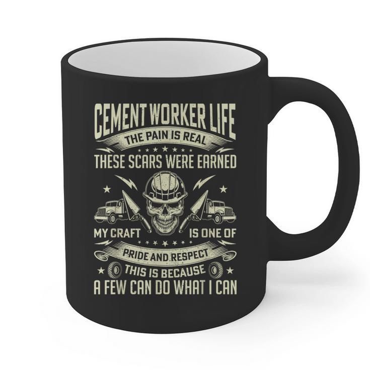 Cement Worker Life Concrete Finisher Dad Father Graphic Print Coffee Mug