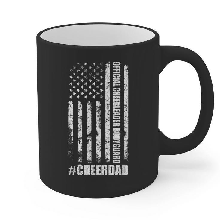 Cheer Dad Bodyguard Family Father Cheerleader Squad Graphic Print Coffee Mug