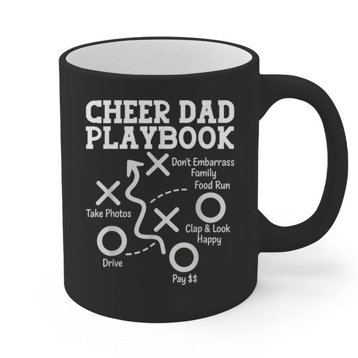 Cheer Dad Cheerleader Playbook Graphic Print Coffee Mug