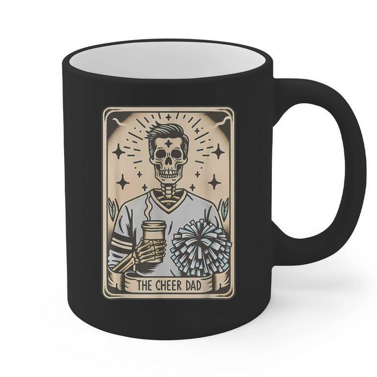 Cheer Dad Tarot Card Skeleton Cheerleading Fathers Day Graphic Print Coffee Mug