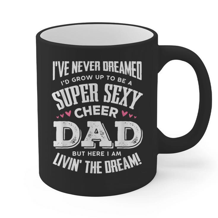 Cheerleading Dad Father Cheer Dad Graphic Print Coffee Mug