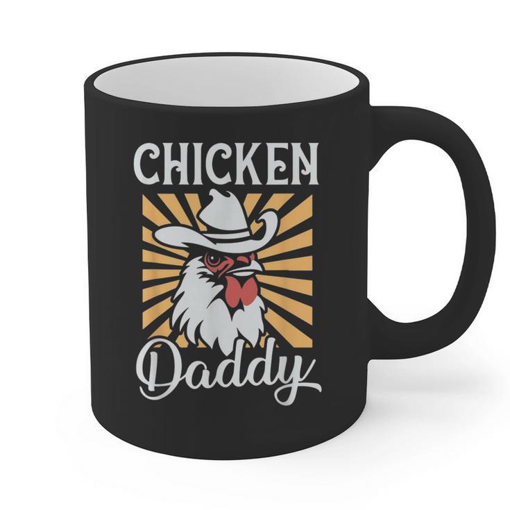 Chicken Daddy Vintage Poultry Farmer Fathers Day Graphic Print Coffee Mug