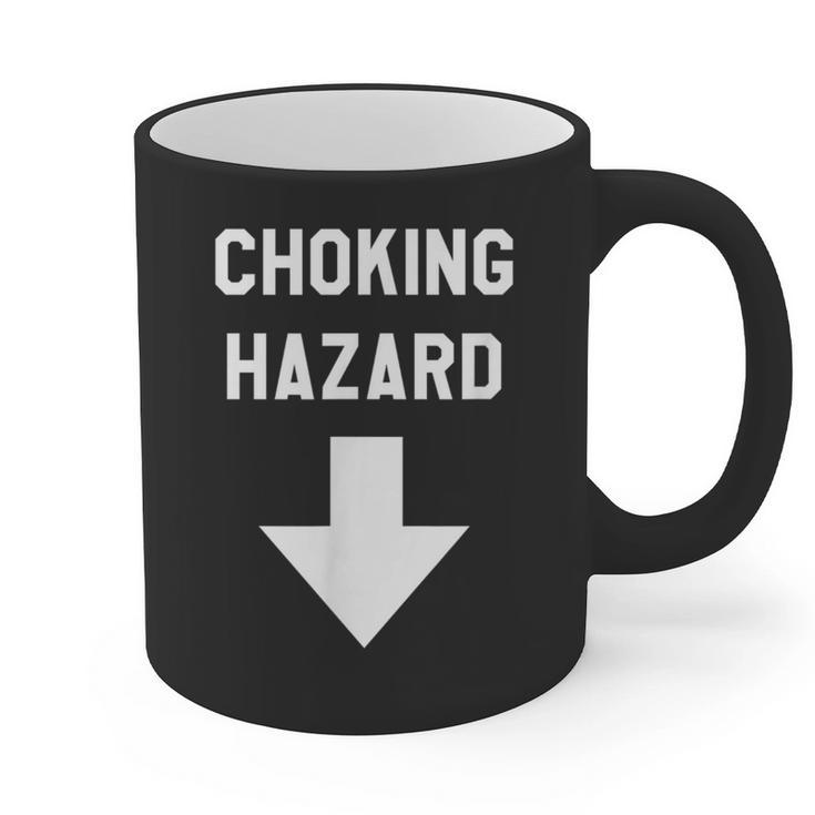 Choking Hazard Adult Dad Joke Graphic Print Coffee Mug
