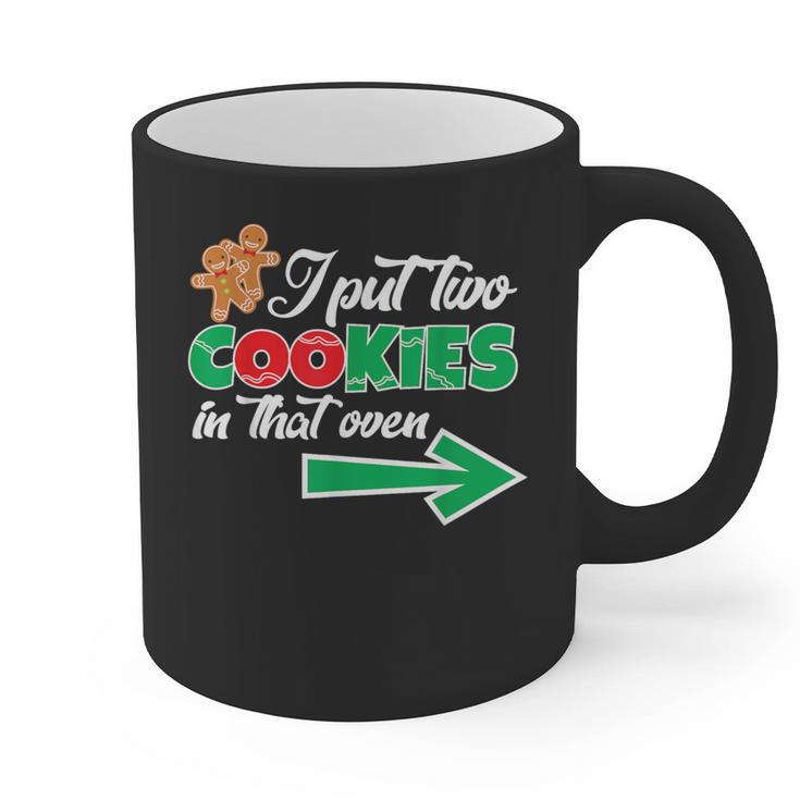 Christmas Twins Expecting Dad T-Shirt Pregnant Wife Tee Graphic Print Coffee Mug
