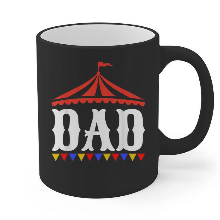 Circus Dad Of The Birthday Boy & Girl Carnival Family Outfit Graphic Print Coffee Mug