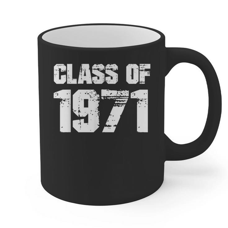 Class Of 1971 High School College Graduation Reunion T-Shirt Graphic Print Coffee Mug