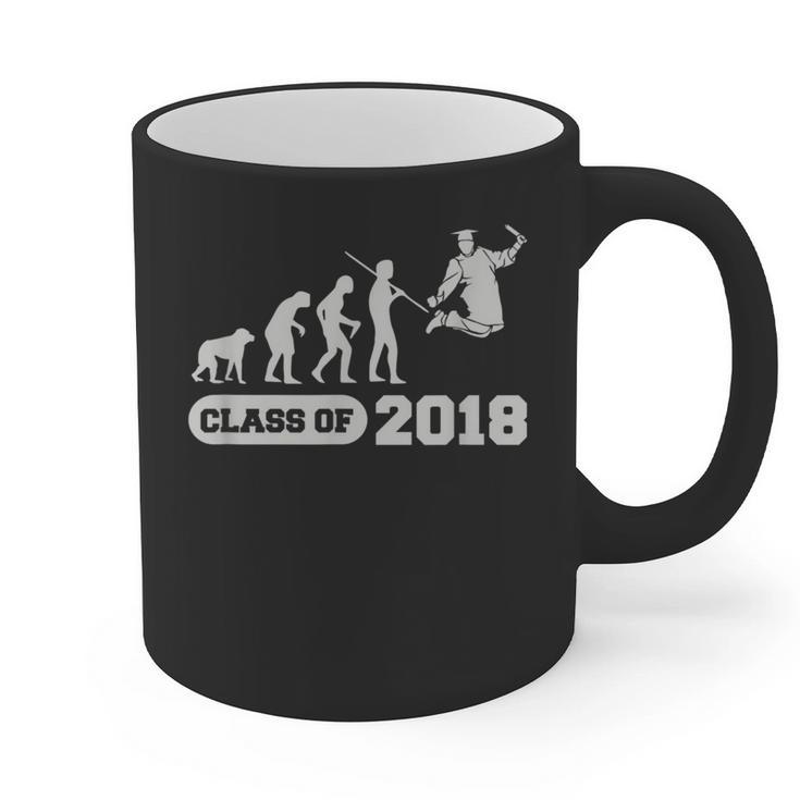 Class Of 2018 Graduation Evolution Graphic Print Coffee Mug