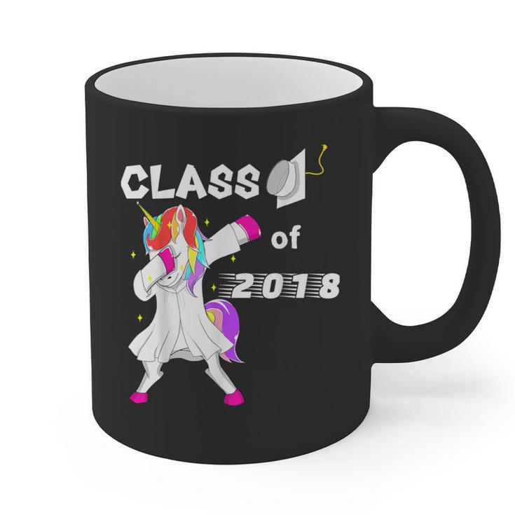 Class Of 2018 Graduation Him Her Unicorn Dabbing Shirt Graphic Print Coffee Mug