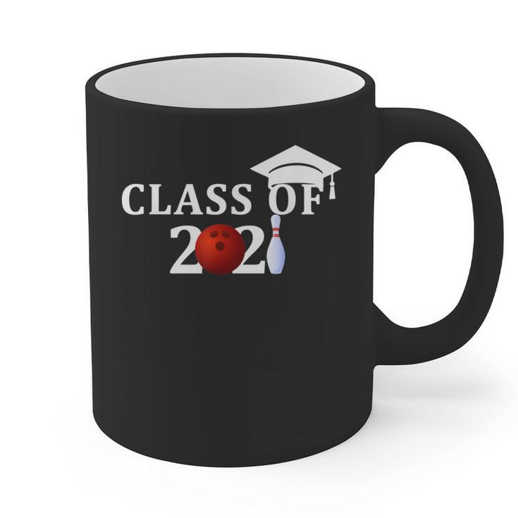 Class Of 2021 Graduation For Him Her Bowling Graphic Print Coffee Mug