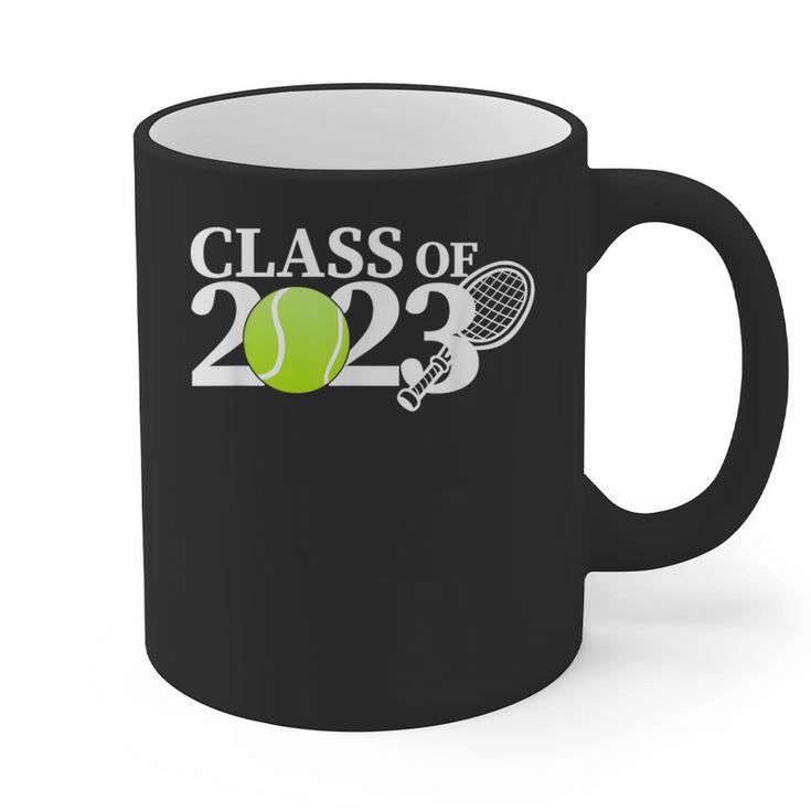 Class Of 2023 Graduation Senior Tennis Player Graphic Print Coffee Mug