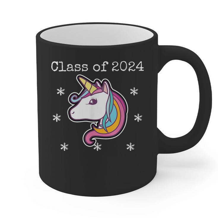 Class Of 2024 Graduation Year Unicorn Tee Shirt Graphic Print Coffee Mug