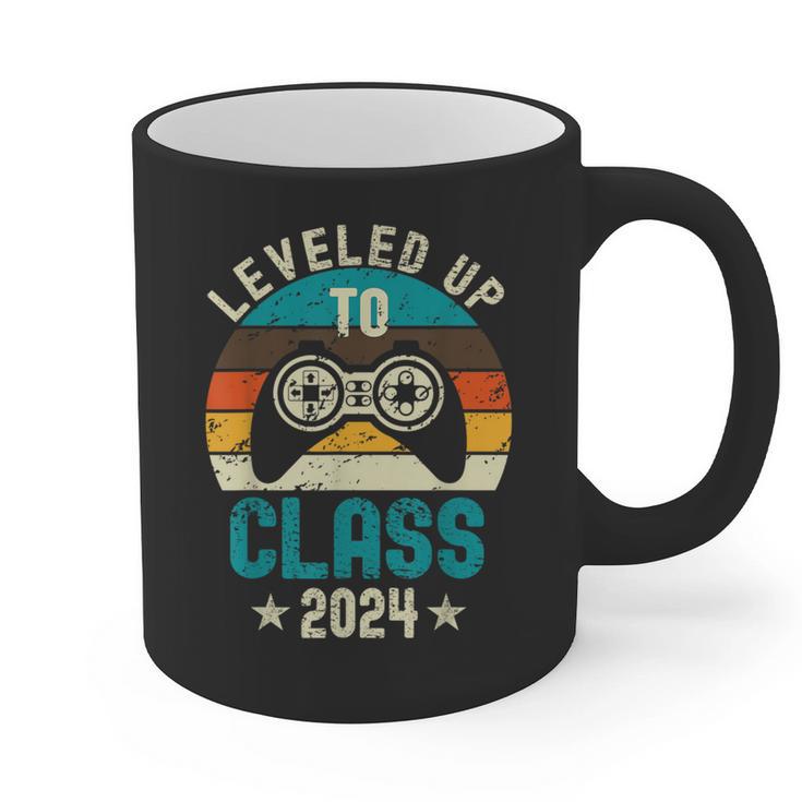 Class Of 2024 Senior Graduation Leveled Up Gamer Class 2024 Graphic Print Coffee Mug
