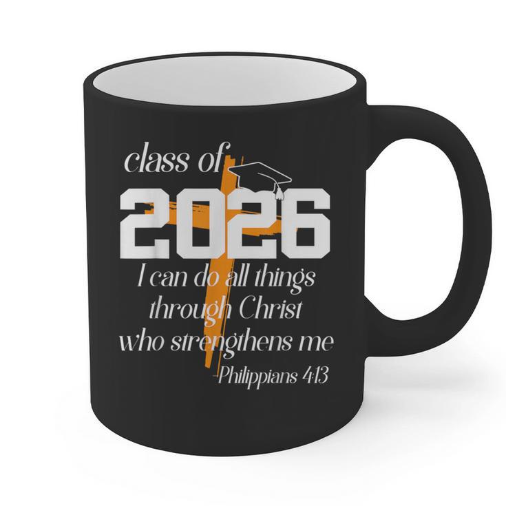 Class Of 2026 Christian Graduation Senior Graduate Graphic Print Coffee Mug