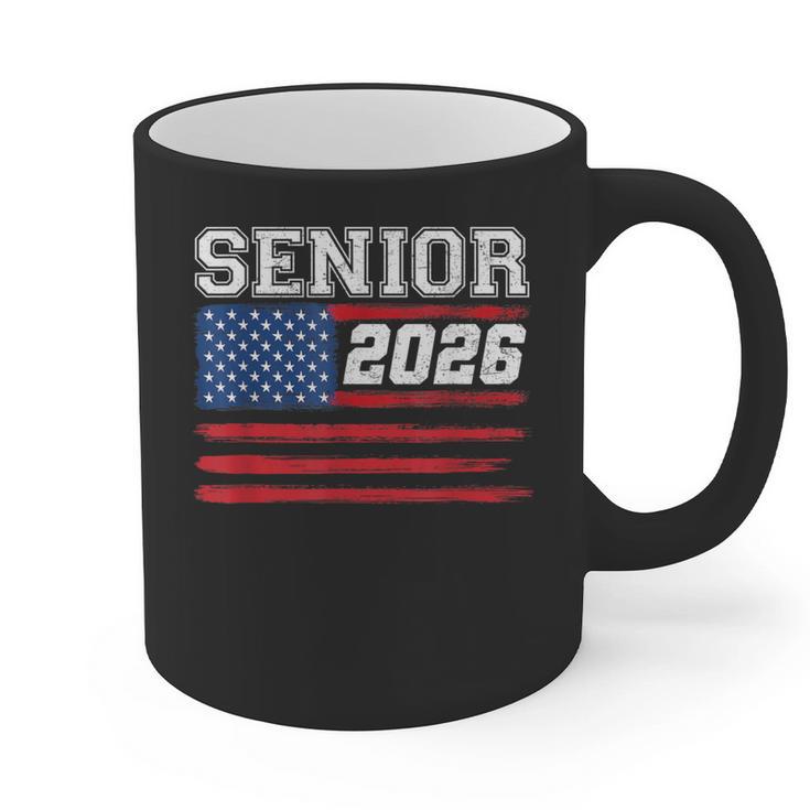 Class Of 2026 Senior Back To School American Flag Graduation Graphic Print Coffee Mug