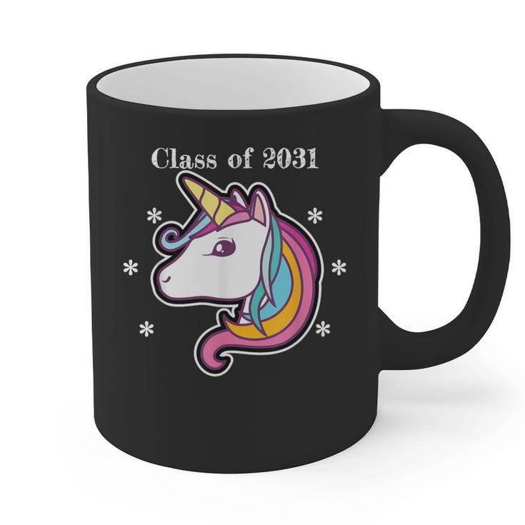 Class Of 2031 Graduation Year Unicorn T Shirt Graphic Print Coffee Mug
