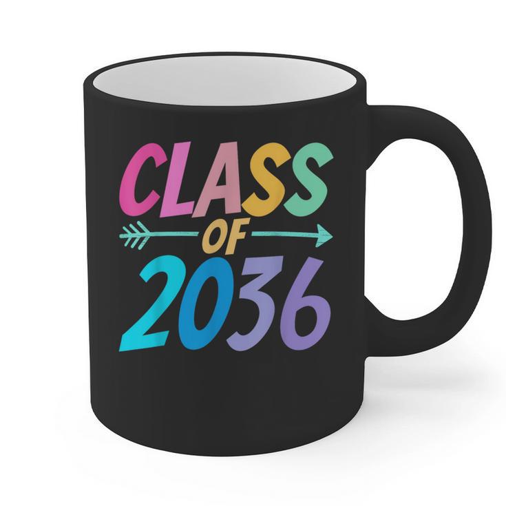 Class Of 2036 First Day Kindergarten Grow With Me Graduation Graphic Print Coffee Mug