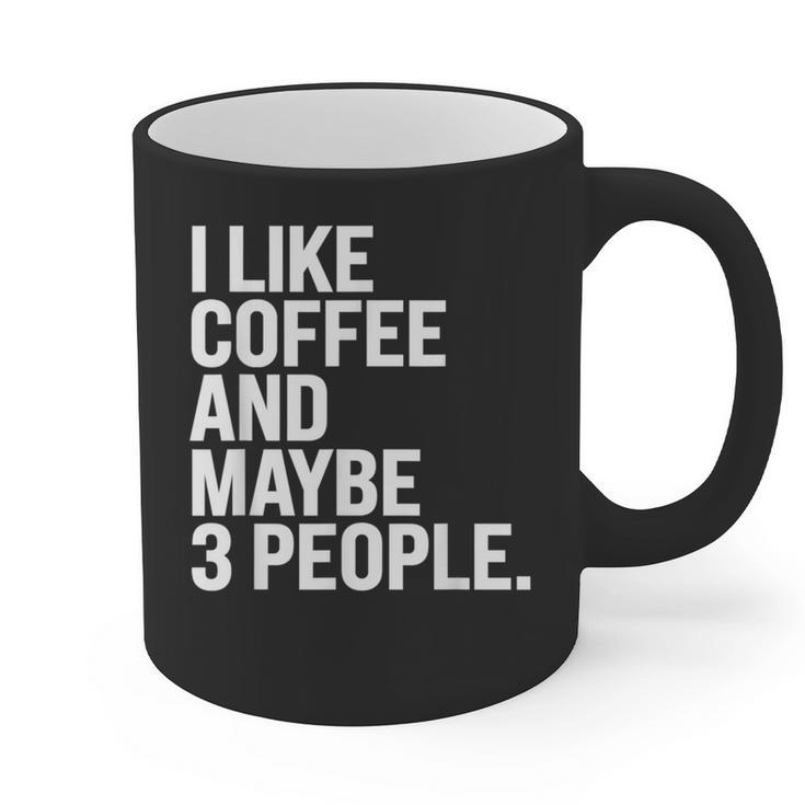 I Like Coffee Introvert Coffee Lovers Sarcastic Humor Graphic Print Coffee Mug