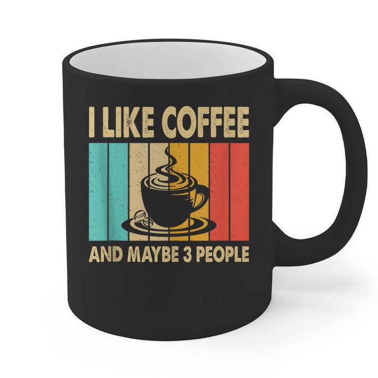 I Like Coffee And Maybe 3 People Introvert Anti-Social Graphic Print Coffee Mug