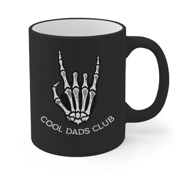 Cool Dads Club Skeleton Rock Pocket Fathers Day Rocker Hand Graphic Print Coffee Mug