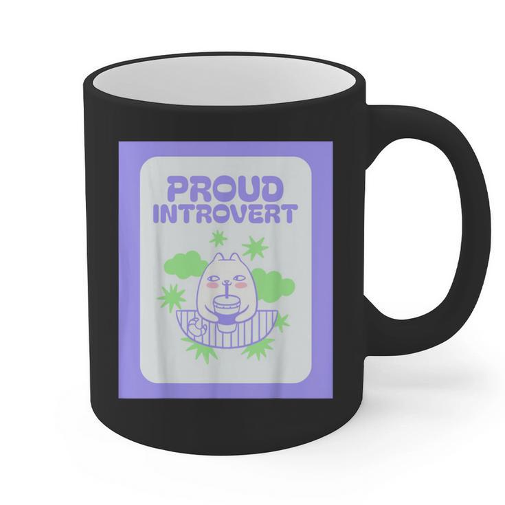 Cool Fun Cute Proud Introvert Cat Character For Men Women Graphic Print Coffee Mug Cool Fun Cute Proud Introvert Cat Character For Men Women Graphic Print Coffee Mug