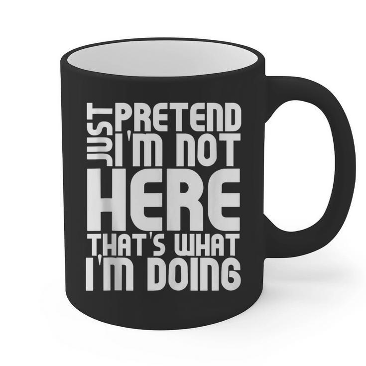 Cool Introvert Just Pretends I'm Not Heres Graphic Print Coffee Mug