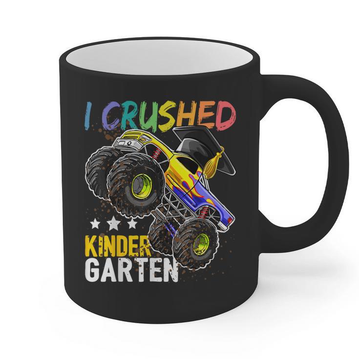 I Crushed Kindergarten Monster Truck Graduation Boys Small Graphic Print Coffee Mug