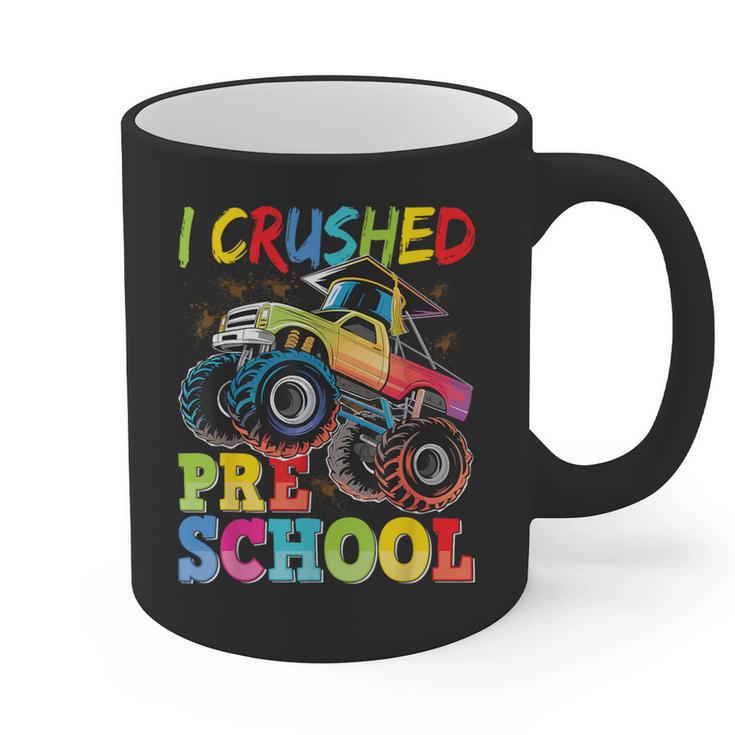I Crushed Pre-K Monster Truck Graduation Preschool Grad 2025 Graphic Print Coffee Mug