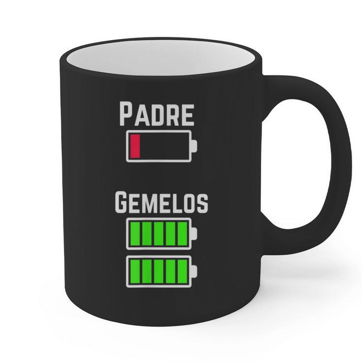 Cufflinks Battery Filled Tired Dad Low Battery Charge Graphic Print Coffee Mug