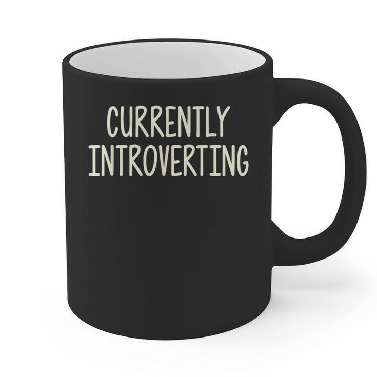 Currently Introverting I Introvert Graphic Print Coffee Mug