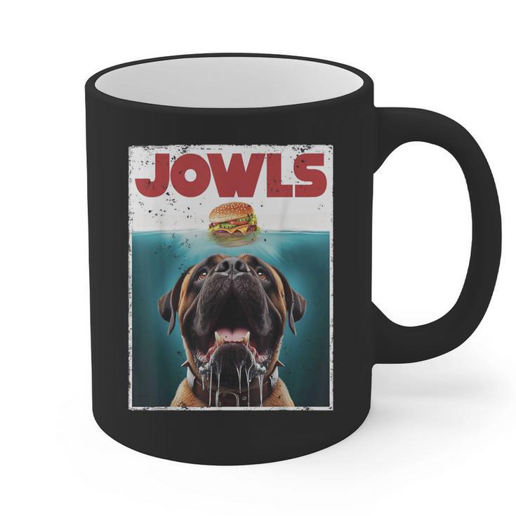 Cute English Mastiff Jowls Burger Bullmastiff Dog Mom Dad Graphic Print Coffee Mug