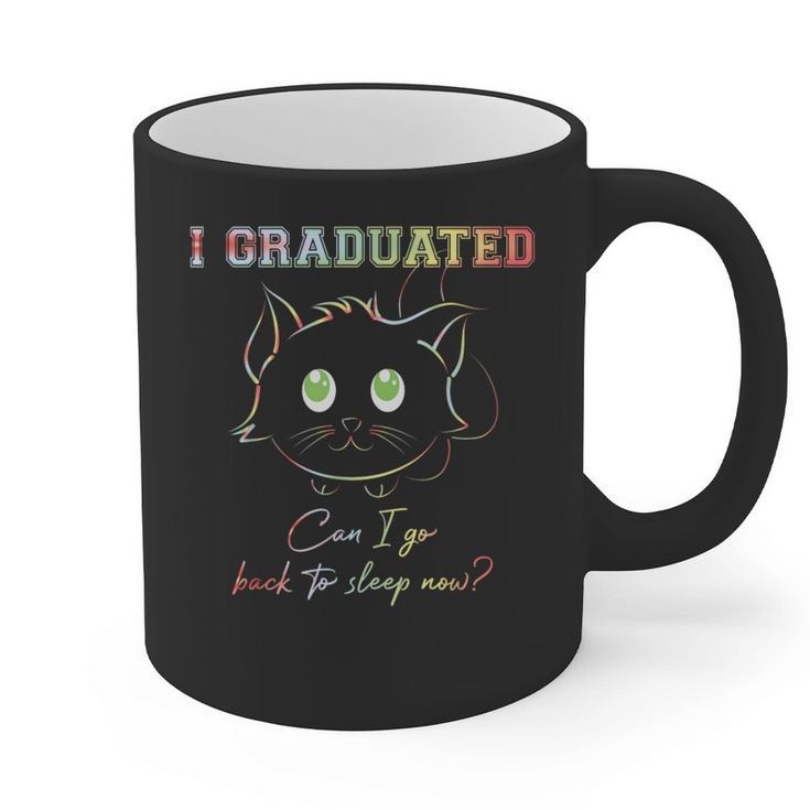Cute Can I Go Back To Sleep Graduation Graphic Print Coffee Mug