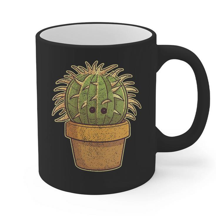 Cute Golden Barrel Cactus Introvert Distressed Graphic Print Coffee Mug